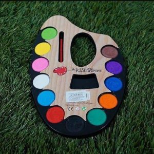 12 pcs durable multicolor water color palette set with artist brush portable & easy to use